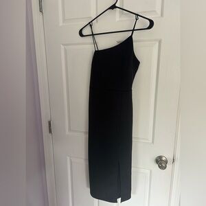 Elegant Black One-Shoulder Dress